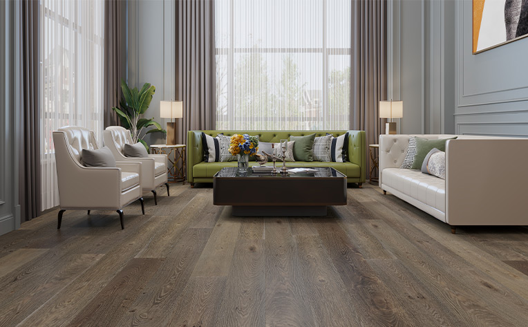 hardwood flooring in living room